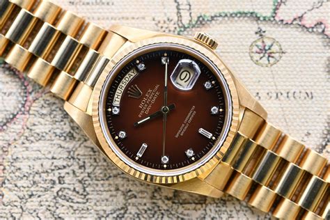 rolex watch brown|rolex day date brown dial.